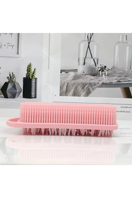 ® Kendiliğinden Askılı Peeling ve Masaj Etkili Silikon Banyo Vücut Fırçası – 3. görsel