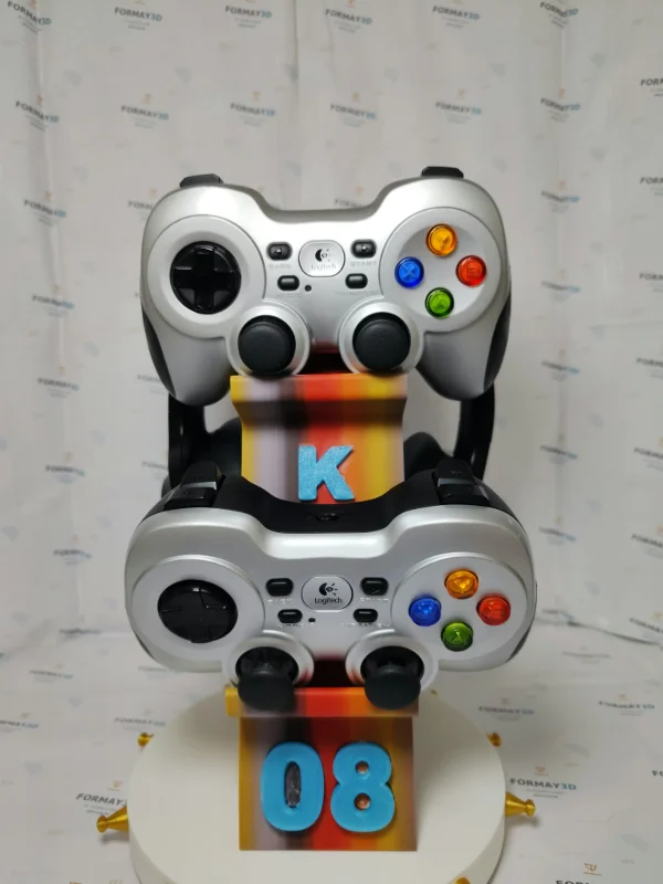Formay3D- Kişiye Özel Tasarım - PS4 - PS5 - F710 Oyun Kolu Uyumlu ve Kulak üstü Kulaklık Dekoratif Standı 3 in 1 – 3. görsel