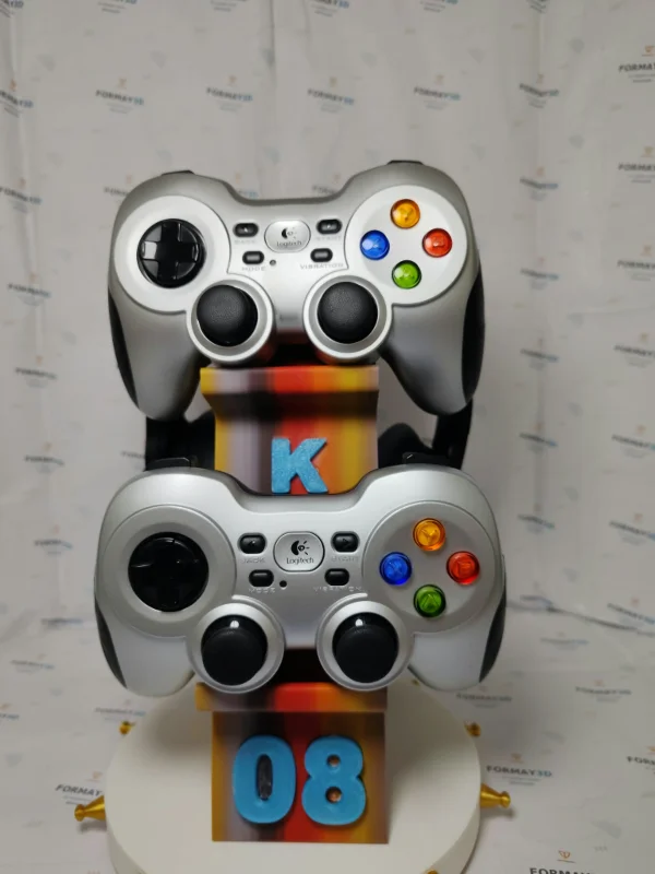 Formay3D- Kişiye Özel Tasarım - PS4 - PS5 - F710 Oyun Kolu Uyumlu ve Kulak üstü Kulaklık Dekoratif Standı 3 in 1 – 4. görsel