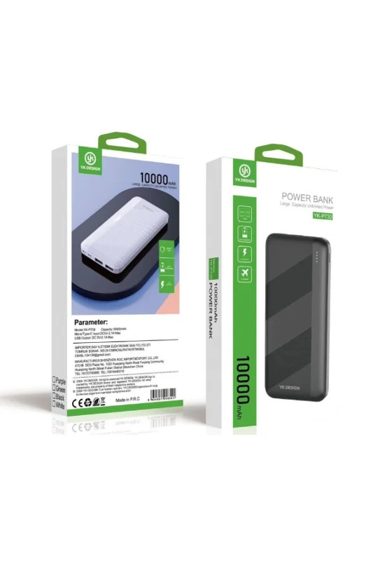 ® Mikro Type-C USB Hızlı Şarj Edebilen 10000 mAh Powerbank – 2. görsel