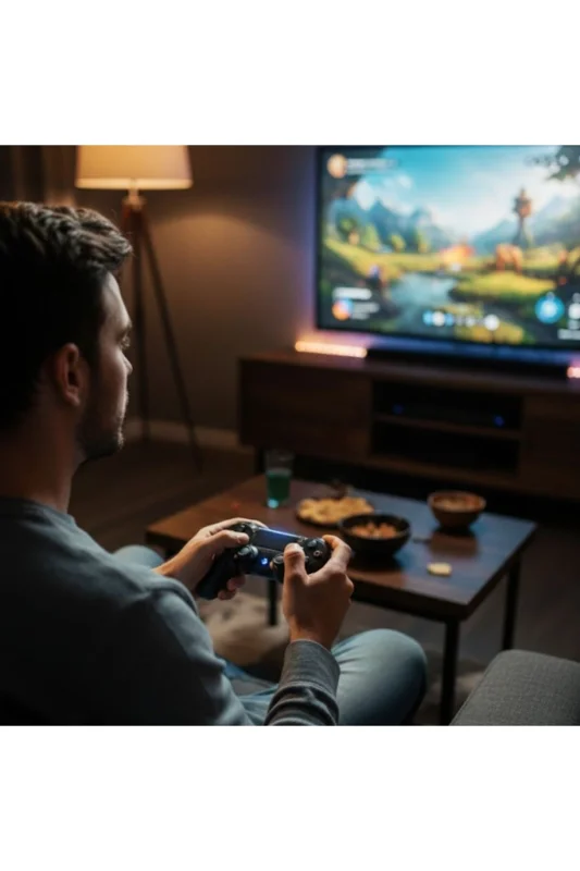 Bluetooth Kablosuz Gamepad – Ergonomik Tutuş, Hassas og Joystick, PC & Mobil Uyumlu Oyun Kolu – 3. görsel