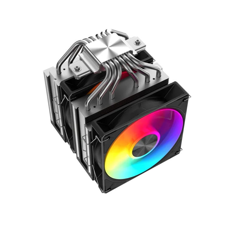 SAMA A60L, Black, 2x120mm ARGB Fan, Kule Tipi Hava Soğutma, 6 adet Gelişmiş Nikel Kaplı Bakır Isı Borusu, CPU Fan (AMD ve INTEL Tüm işlemciler ile uyumlu) – 4. görsel
