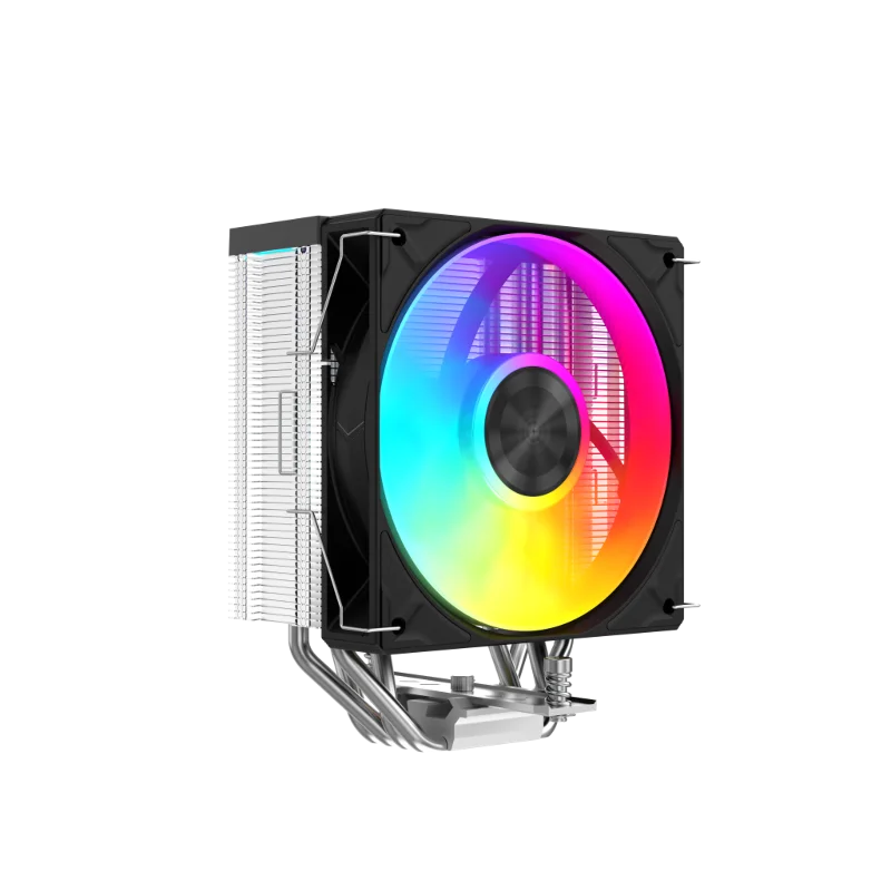 SAMA A40L, Black, 1x120mm ARGB Fan, Kule Tipi Hava Soğutma, 4 adet Gelişmiş Kompozit Isı Borusu, CPU Fan (AMD ve INTEL Tüm işlemciler ile uyumlu) – 2. görsel