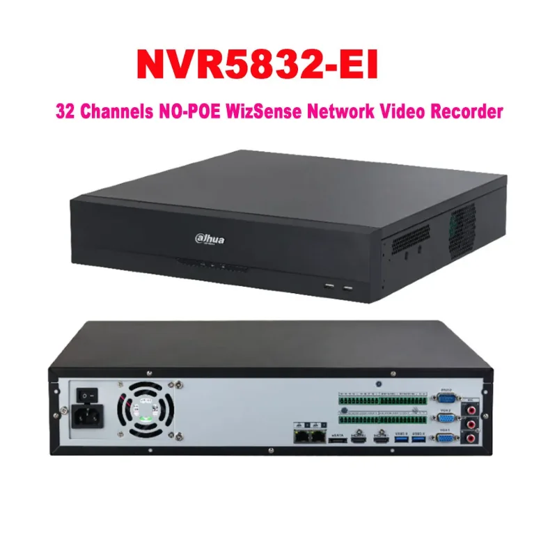 DAHUA NVR5832-EI, 32Kanal, 32Mpix, H265+, 8 HDD Desteği, 1080P Kayıt, 384Mbps Bant Genişliği, 2 Port GigaBit Lan, RAID 0/15/6/10, NVR – 2. görsel
