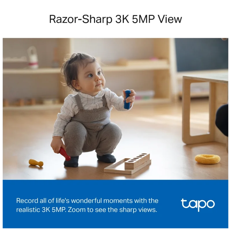 TP-LINK Tapo TC74 (C230), 3K, 5,0Mpix, İç Mekan, WiFi, 12Mt. Gece Görüşü, 360 Dönüş, İki Yönlü Ses Güvenlik Yapay Zeka Destekli Kamera – 4. görsel