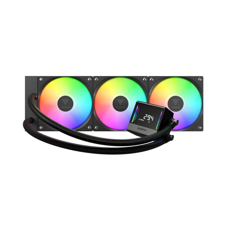 GAMDIAS CHIONE E4-360, 360mm, ARGB, 3 Fanlı, Dijital Ekran, CPU Sıvı Soğutma – 3. görsel