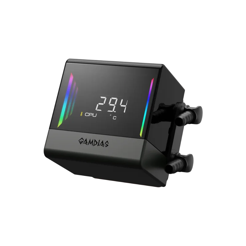 GAMDIAS CHIONE E4-360, 360mm, ARGB, 3 Fanlı, Dijital Ekran, CPU Sıvı Soğutma – 2. görsel