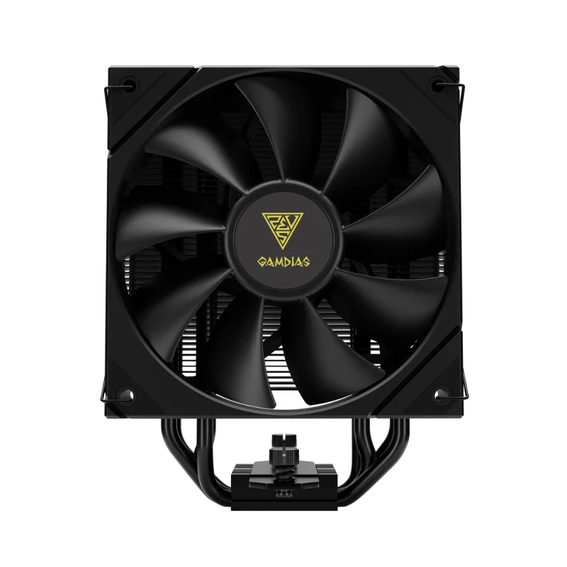 GAMDIAS BOREAS E2-410, Black Edition, 120mm, CPU Kule Tipi Hava Soğutma, Doğrudan Temas Teknolojisine Sahip 4 adet Gelişmiş Bakır Isı Borusu (AMD AM4-AM5 ve INTEL Tüm işlemciler ile uyumlu) – 2. görsel