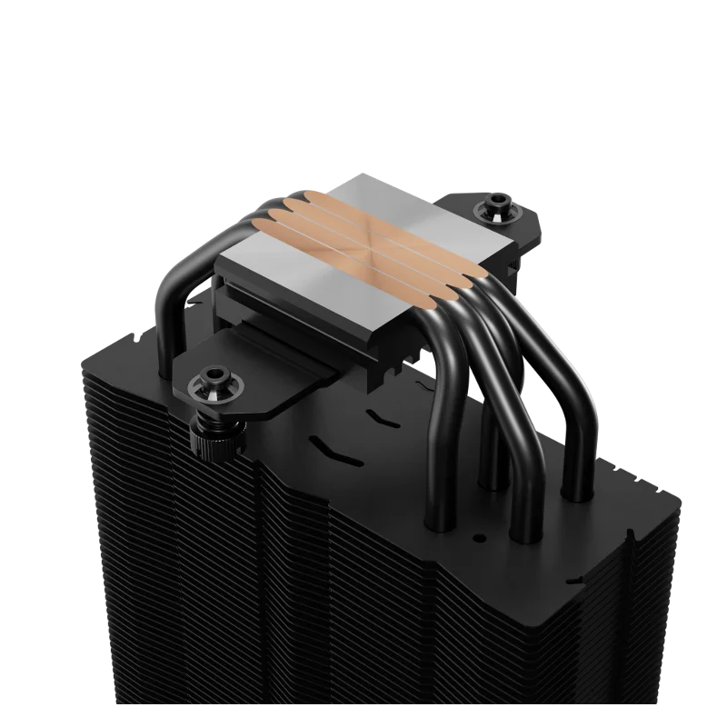 GAMDIAS BOREAS E2-410, Black Edition, 120mm, CPU Kule Tipi Hava Soğutma, Doğrudan Temas Teknolojisine Sahip 4 adet Gelişmiş Bakır Isı Borusu (AMD AM4-AM5 ve INTEL Tüm işlemciler ile uyumlu) – 4. görsel