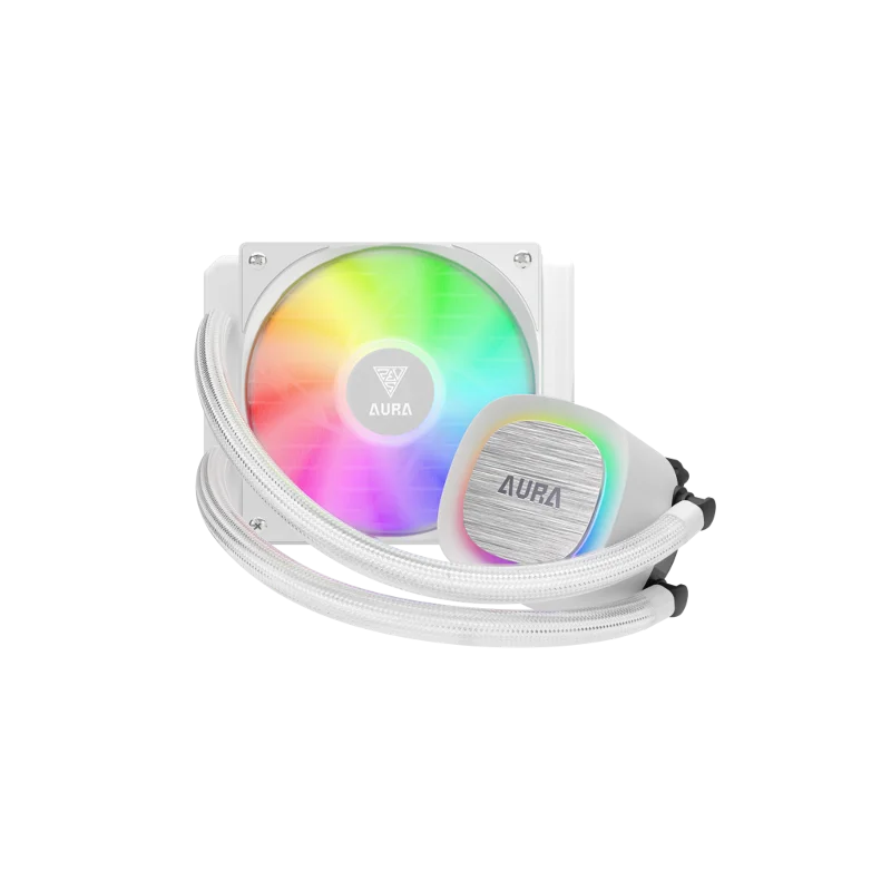GAMDIAS AURA GL120 V2 WH, White Edition, 120mm, RGB, 1 Fanlı, CPU Sıvı Soğutma – 3. görsel
