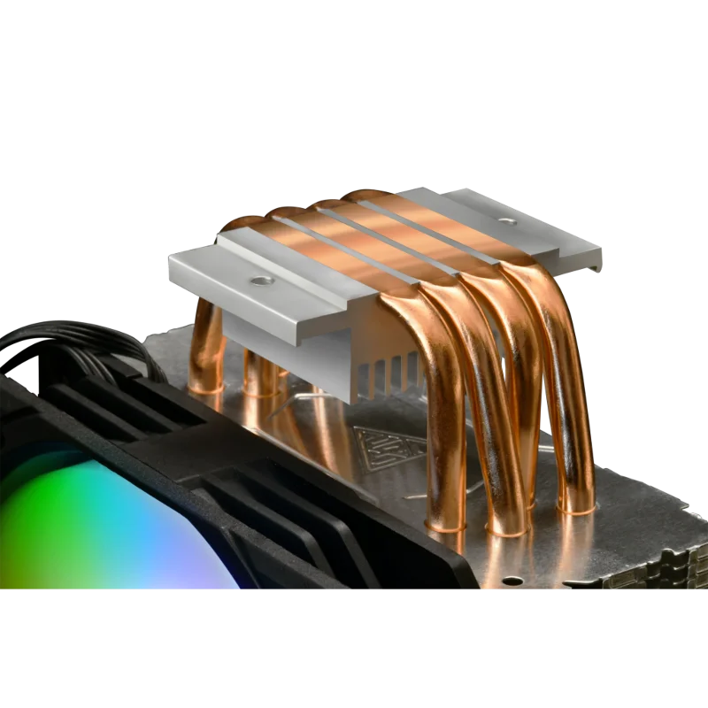 GAMDIAS BOREAS E1-410, ARGB, 120mm, CPU Kule Tipi Hava Soğutma, Doğrudan Temas Teknolojisine Sahip 4 adet Gelişmiş Bakır Isı Borusu (AMD AM4-AM5 ve INTEL Tüm işlemciler ile uyumlu) – 3. görsel