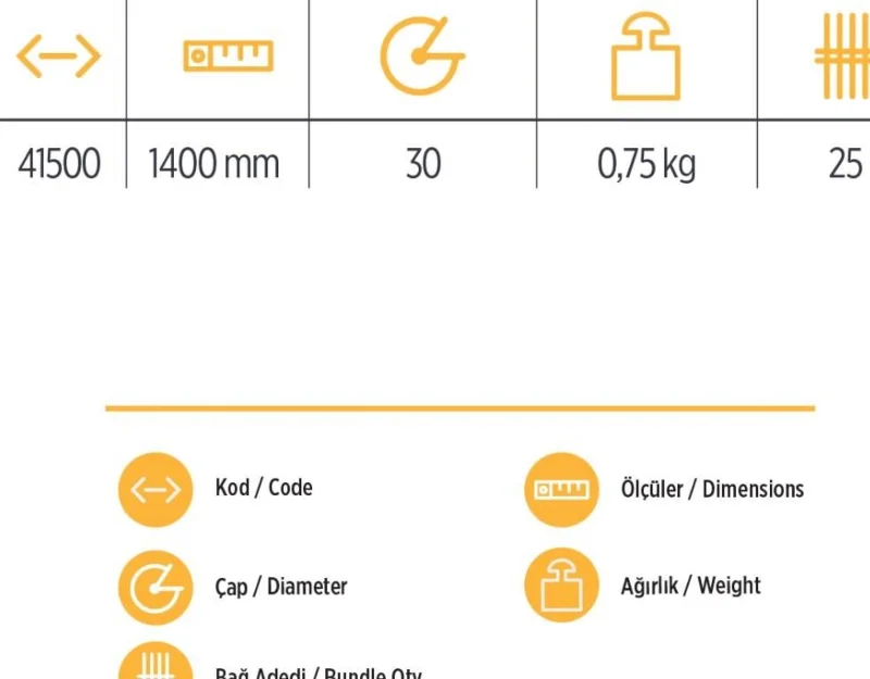 YKS 41500 Tırmık Sapı 140 cm – 2. görsel