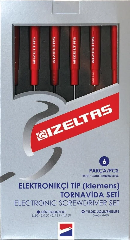 İzeltaş 4500 Elektronikçi TipTornavida Seti 6 Parça – 2. görsel
