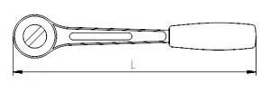 Elta 1514 1/2'' Cırcır Kol 250 mm – 2. görsel