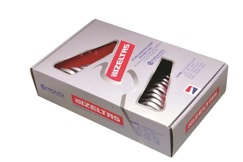 İzeltaş 0100 İki Ağız Anahtar Takımı Kısa Boy 8 Parça – 2. görsel