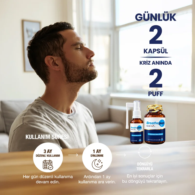 Kiperin BreathePure Kapsül & Puff | Çin Geveni, Nane & Okaliptus | Temiz Nefes | Alışkanlık Bırakma