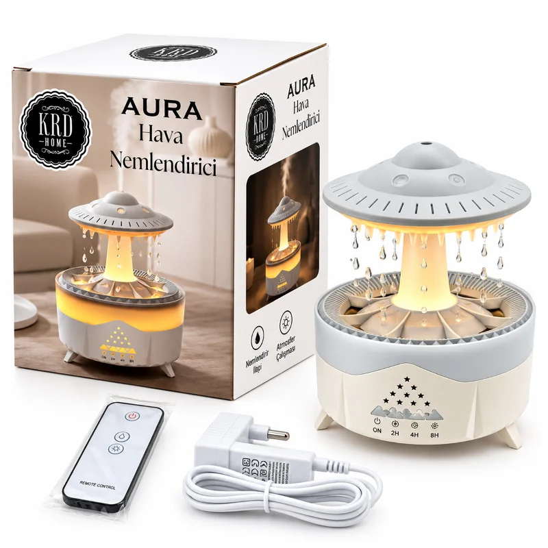 Kumandalı LED Yağmur Bulutu Hava Nemlendirici - Buhar & Koku Giderici – 2. görsel