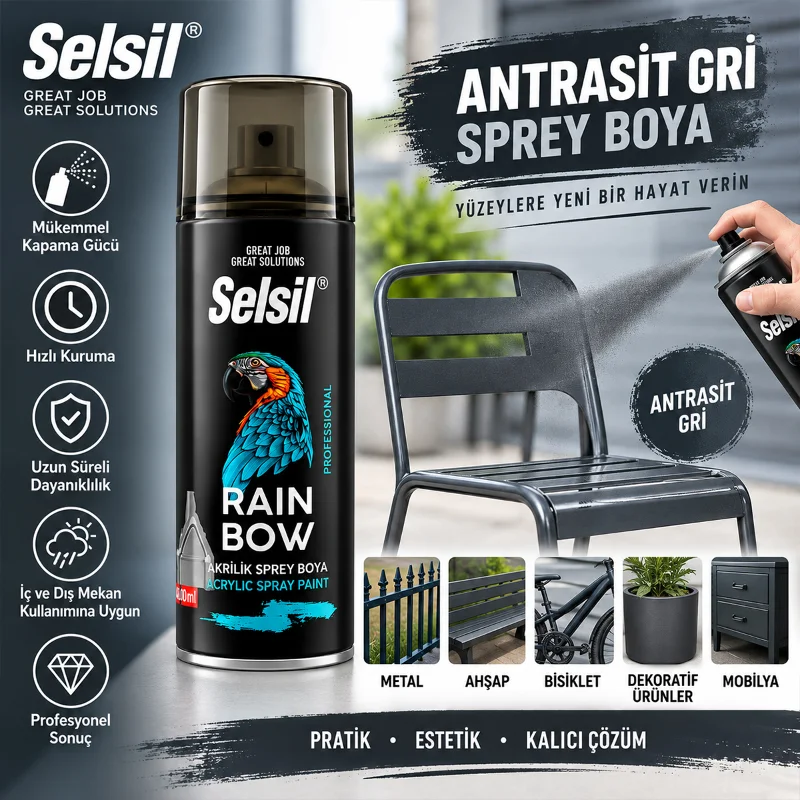 Antrasit Gri Sprey Boya 400 ml