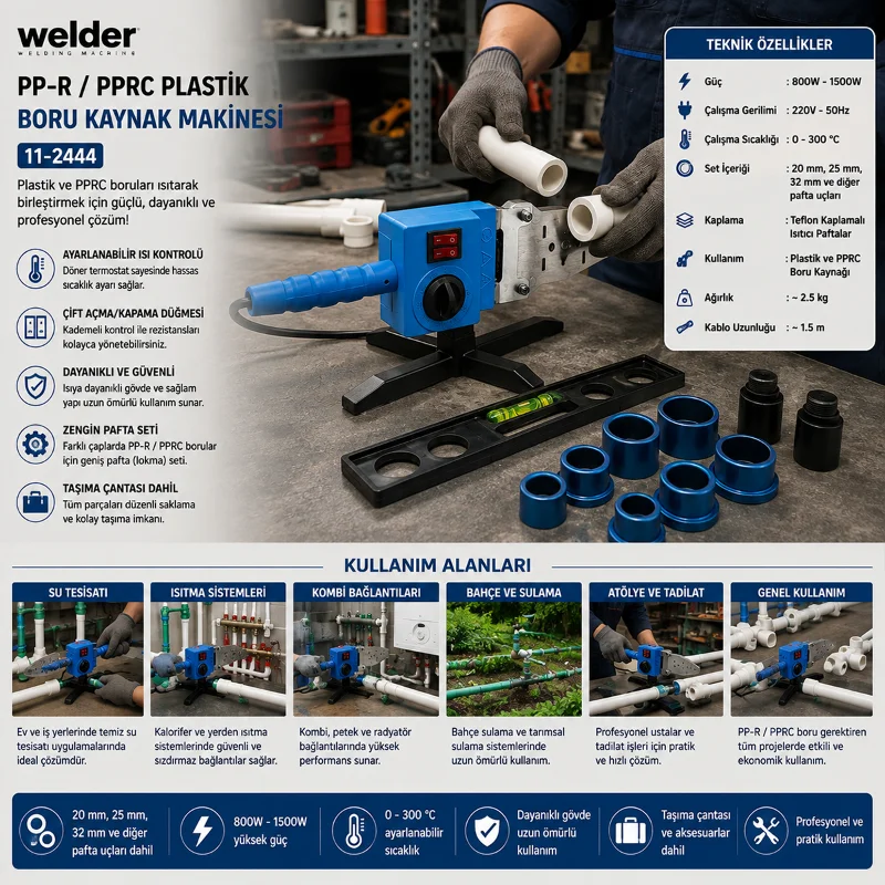 Makarasız Plastik Boru Kaynak Makinesi 8