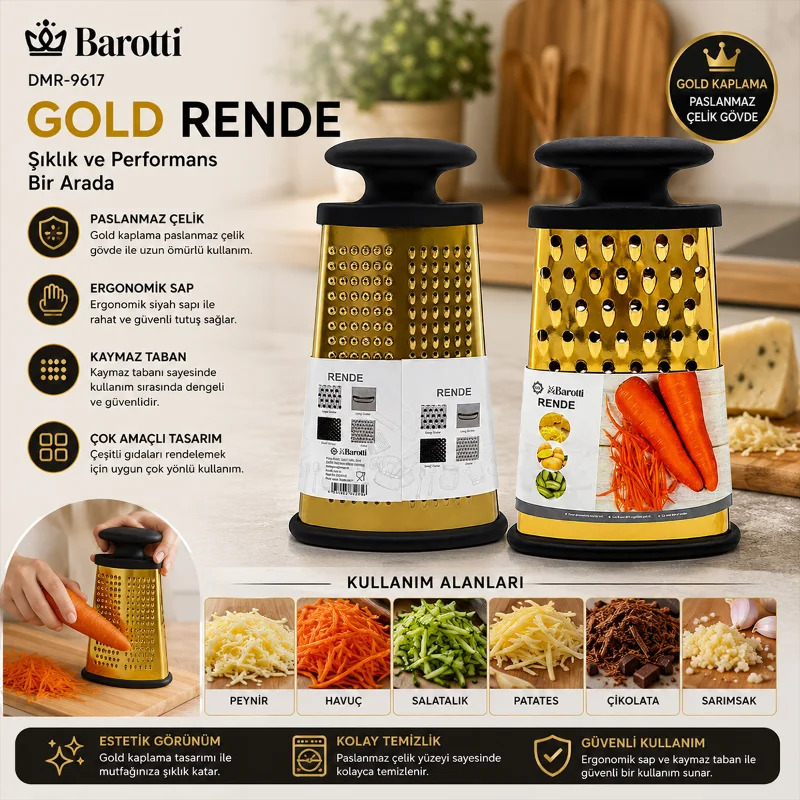 Çelik Rende Gold - Silikon Kaplama Taban