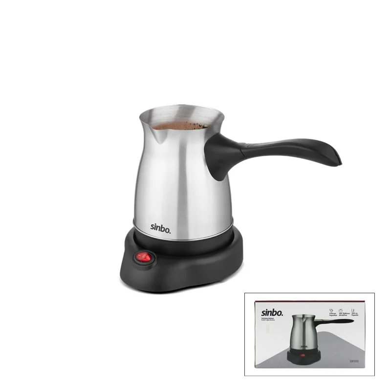 Elektrikli Çelik Cezve - Türk Kahvesi 500 ml (6 Fincan) 600W 360° Kablosuz – 2. görsel