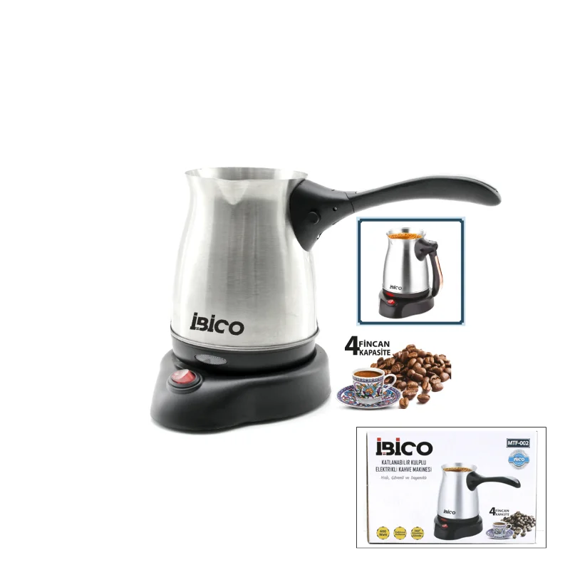 Elektrikli Cezve (Türk Kahve Makinesi) 400 ml 600W Kablosuz 360° Döner – 4. görsel