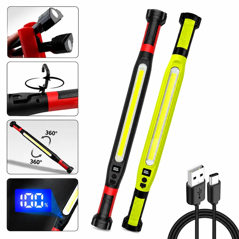 Şarjlı Mıknatıslı LED Çalışma Lambası (Type-C, 360° Döner, 52.5 cm) – 2. görsel