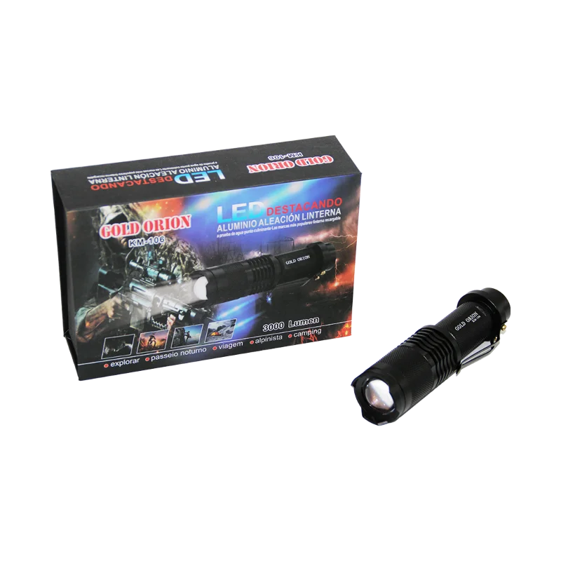 Zoomlu Şarjlı El Feneri 3000 Lumen Metal Kasa 12.5 cm – 2. görsel