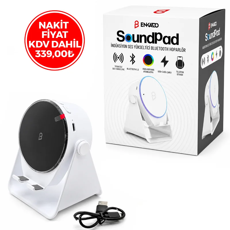Bluetooth Hoparlör Soundpad EKD-S11 5W 2000mAh Beyaz – 2. görsel