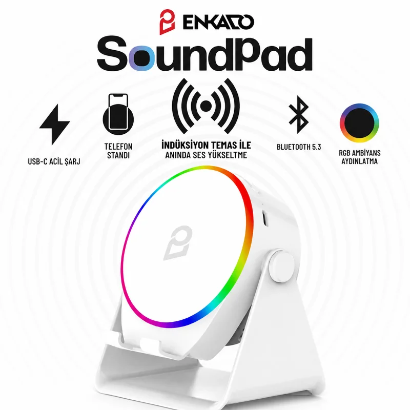 Bluetooth Hoparlör Soundpad EKD-S11 5W 2000mAh Beyaz – 3. görsel