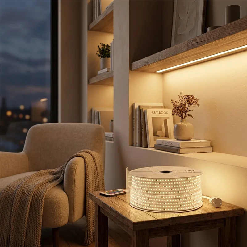 Dış Mekan 220V Şerit LED 120LED 100m (3000K / Günışık)