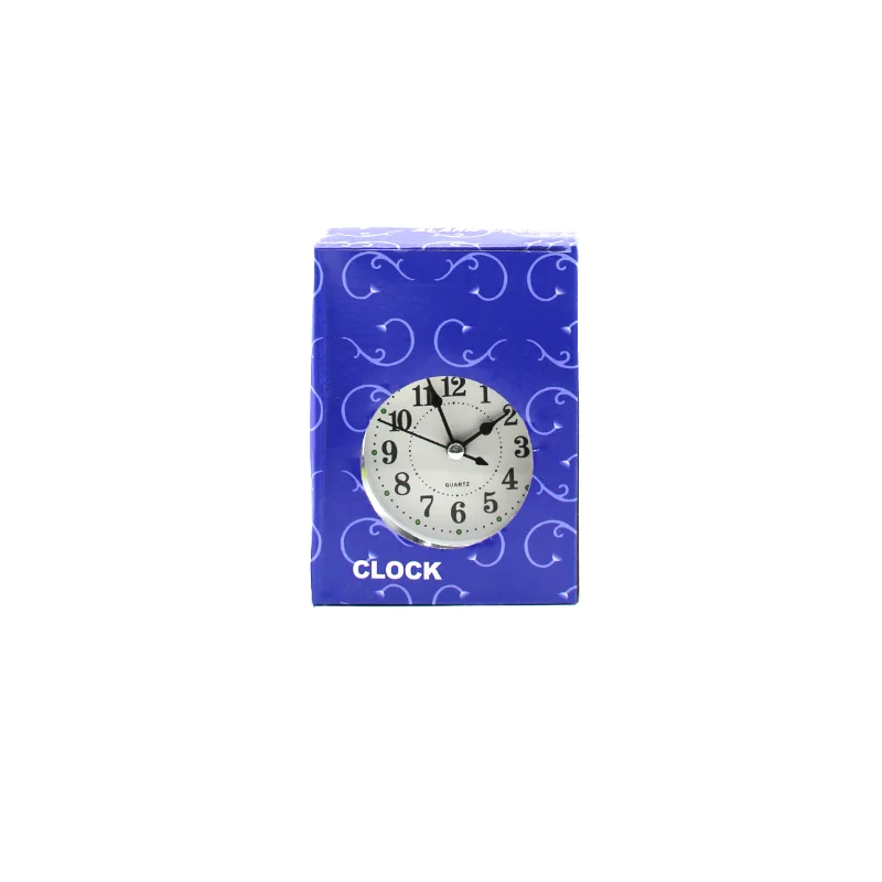 Yuvarlak Metal Masa Çalar Saat 8 cm Işıklı Pilli