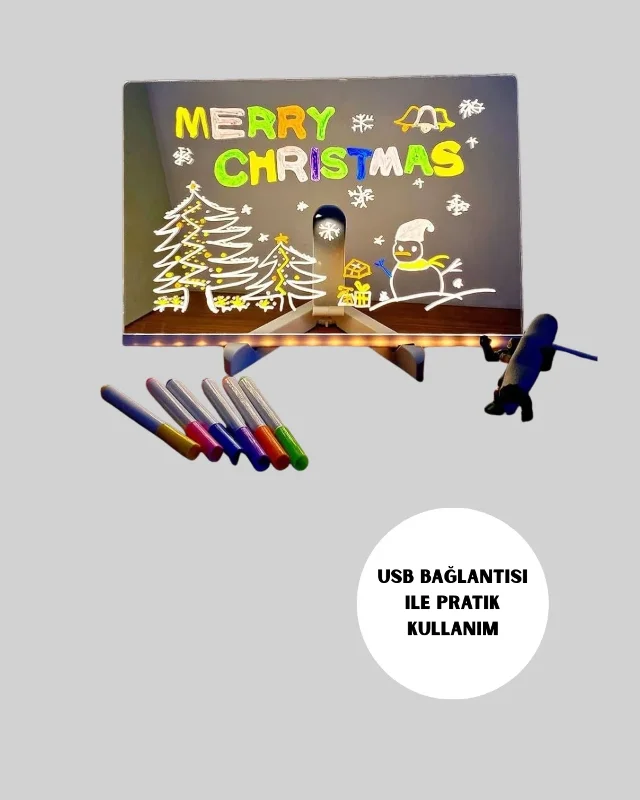 Modern Led Akrilik Yazı Panosu Usb Bağlantılı 1 Adet