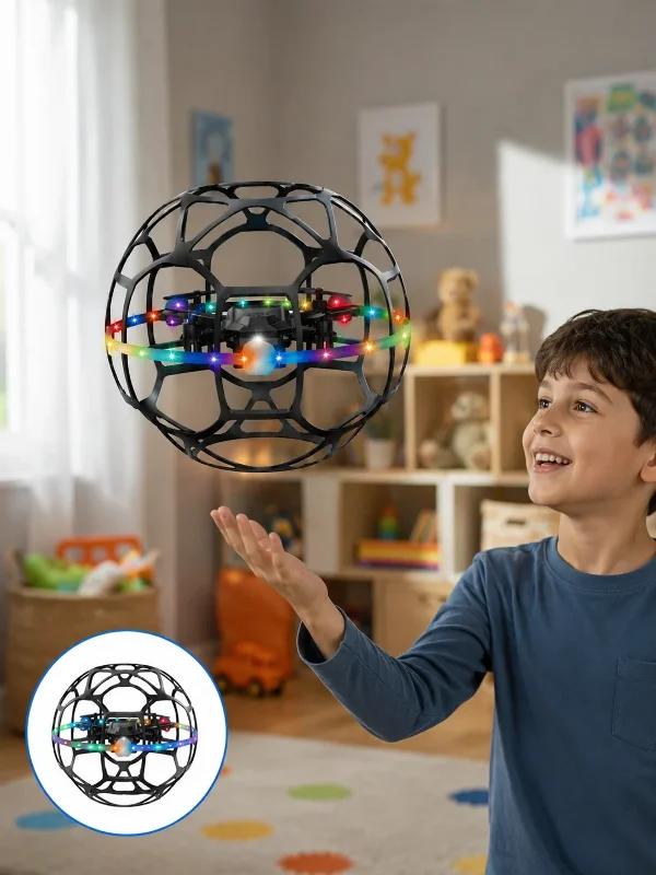 Futbol Topu Tasarımlı Drone Led Işıklı 1 Adet
