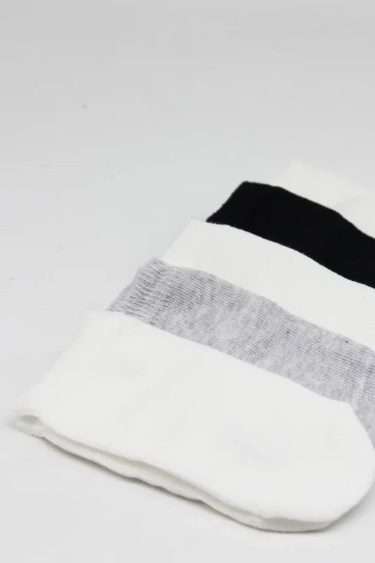 Basic 5'li Soket Çorap Kutulu Gri Renk