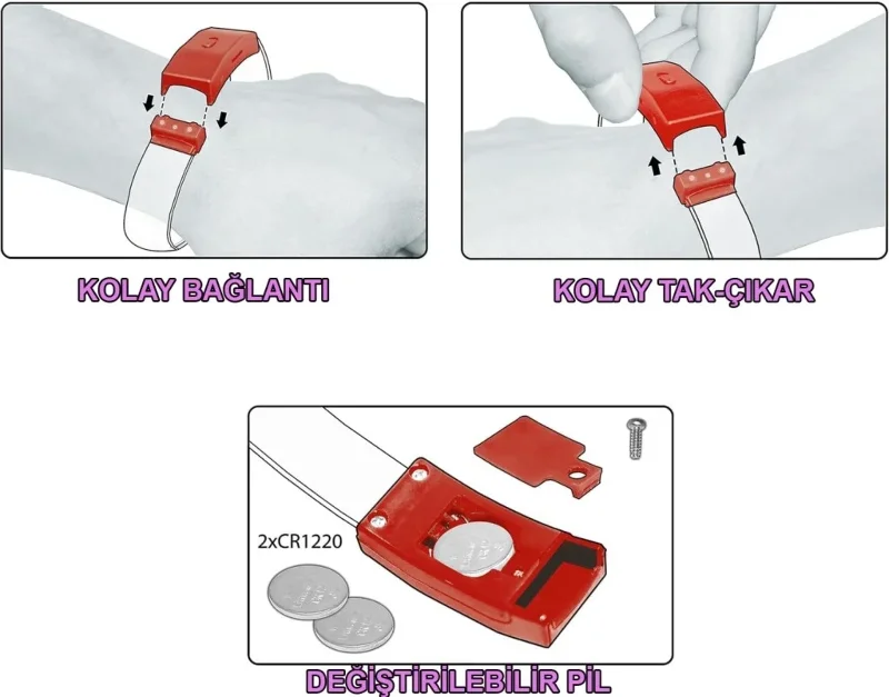 Eğlenceli LED Bileklik 3 Modlu Işıklı 1 Adet