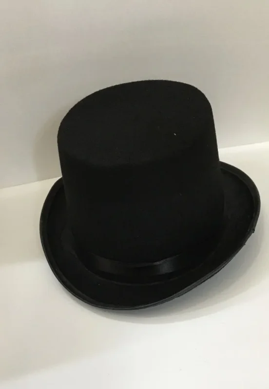 Şık Siyah Ringmaster Sihirbaz Fötr Şapka 15 cm Yetişkinler İçin