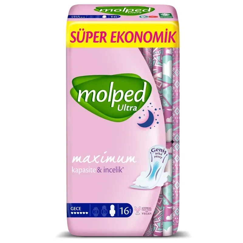 Anatomik Gece Ped Süper Eko 16 Adet Ultra Hijyen