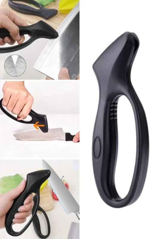 Ergonomik Tasarımlı Paslanmaz Çelik Manuel Bıçak Bileme Aleti