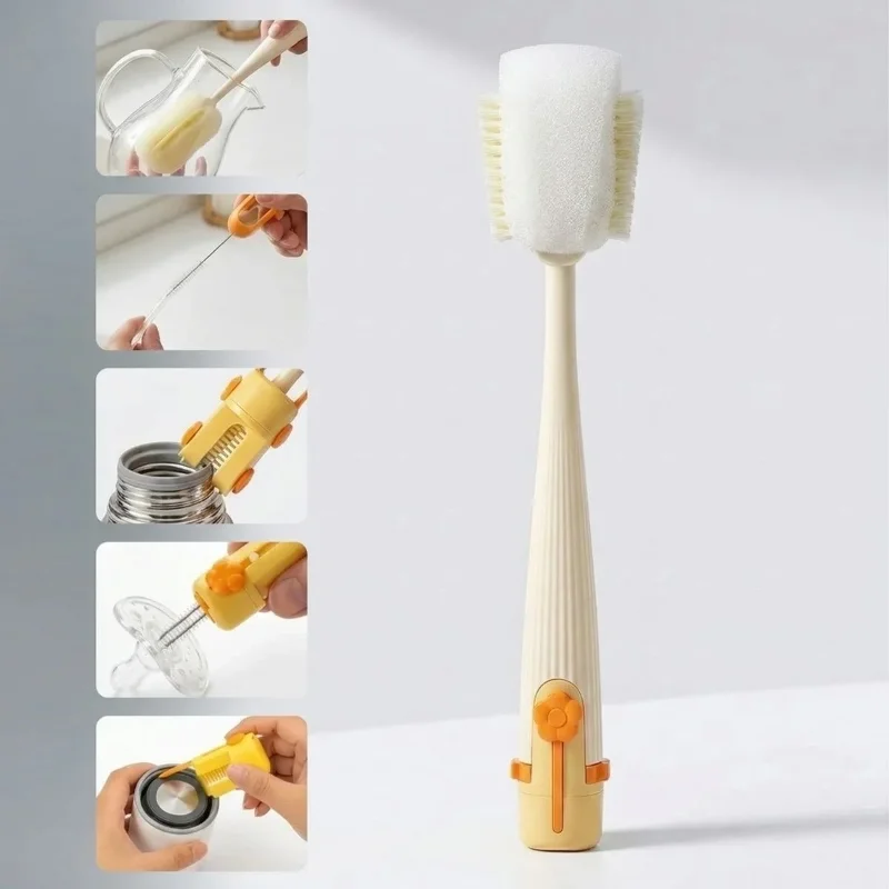 Ergonomik Çok Amaçlı Temizlik Fırçası Seti - Biberon, Sürahi ve Kavanozlar İçin