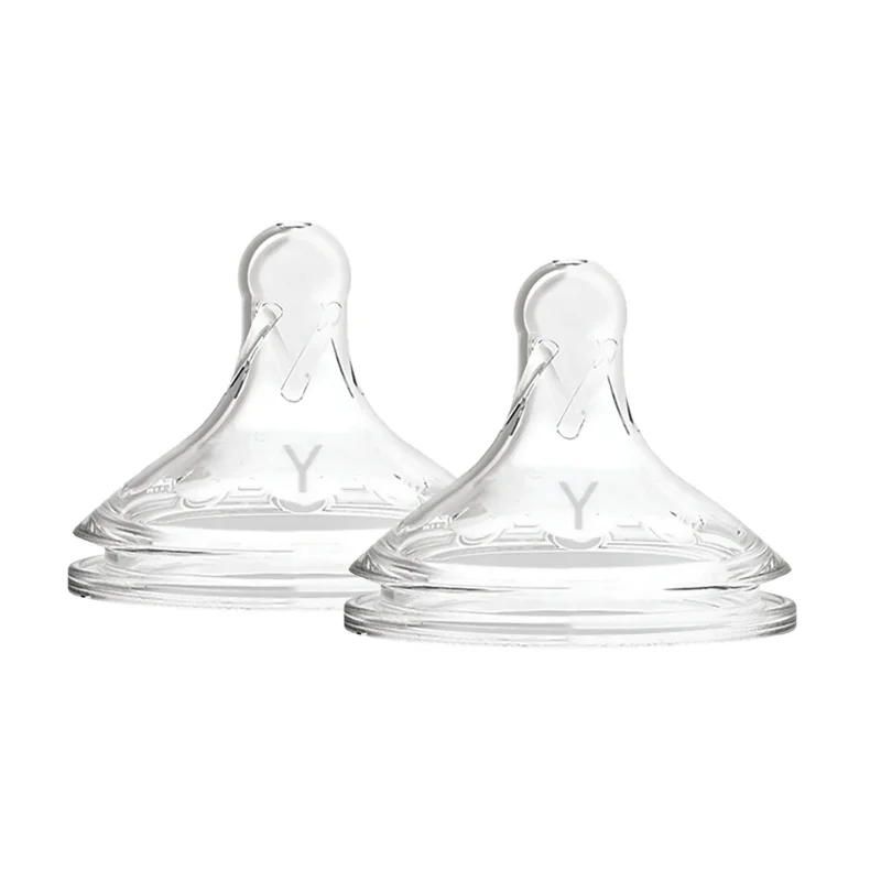Y Kesim Geniş Ağız Silikon Biberon Emziği 2'li Set – 2. görsel