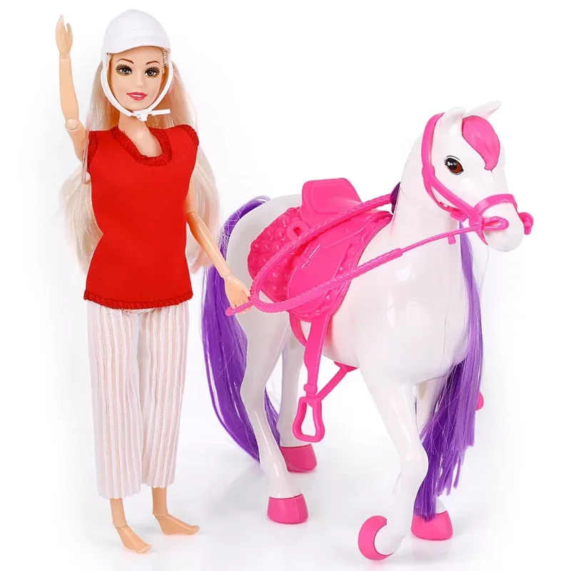 Şirin Atlı Bebek Beyaz-Pembe 1 Adet