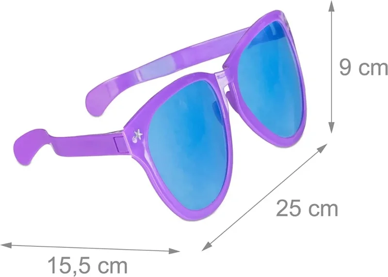 Eğlenceli Renkli Parti Gözlüğü 12 Adet 27x9 cm