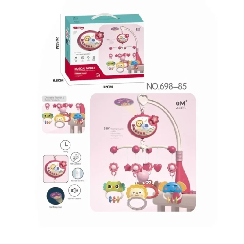 Müzikli Dönence Işıklı 1 Adet Bebek Oyun Aracı