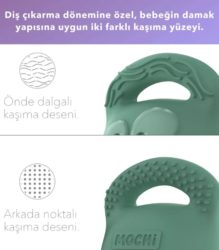 Diş Kaşıyıcı Yeşil Renkli 1 Adet Bebek Ürünü