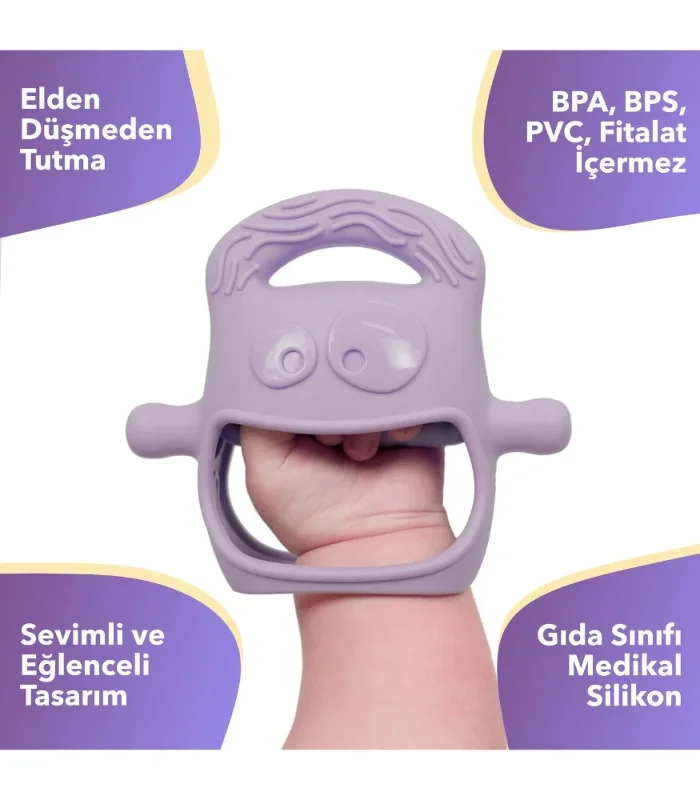 Diş Kaşıyıcı Lila Renkli 1 Adet Bebek Ürünü