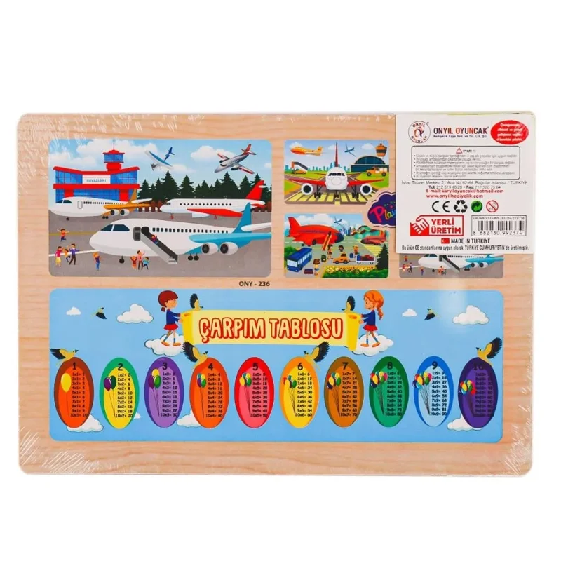 Eğitici Ahşap Puzzle Havaalanı 1 Adet
