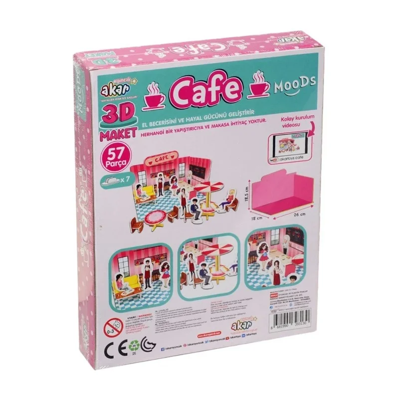 3 Boyutlu Cafe Maket Puzzle Seti 1 Adet – 2. görsel