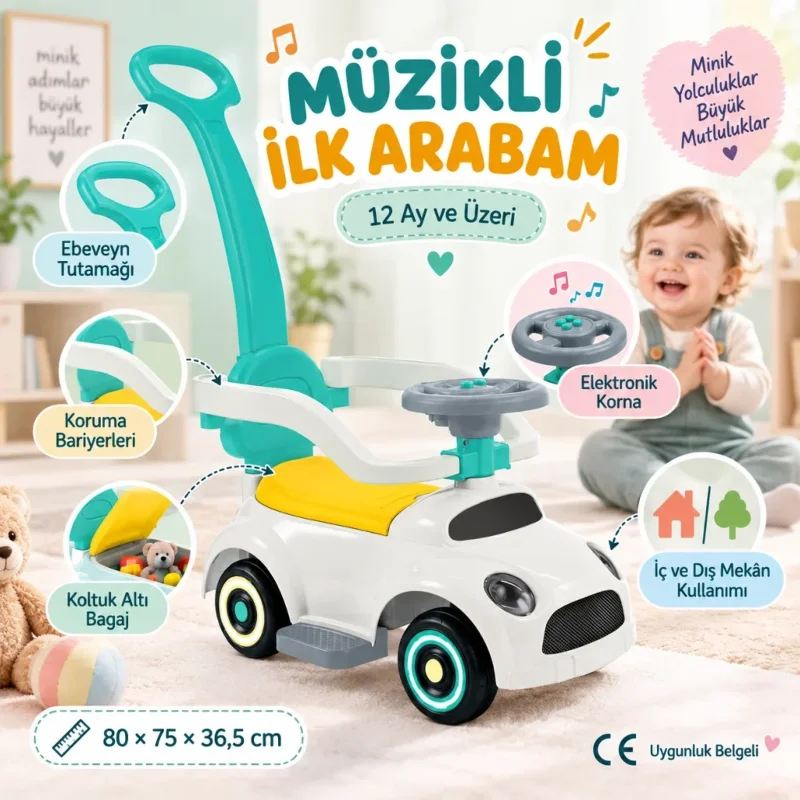 Eğlenceli Ride On Push Car 1 Adet