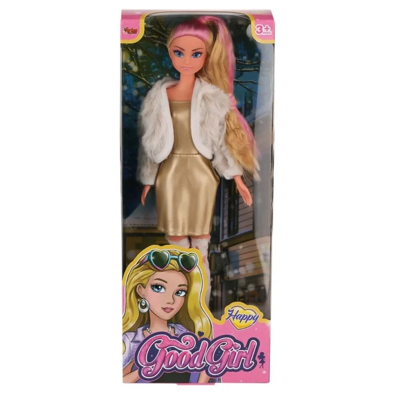 Ceketli Çizmeli Renkli Saçlı Bebek 29 cm - Vardem Oyuncak